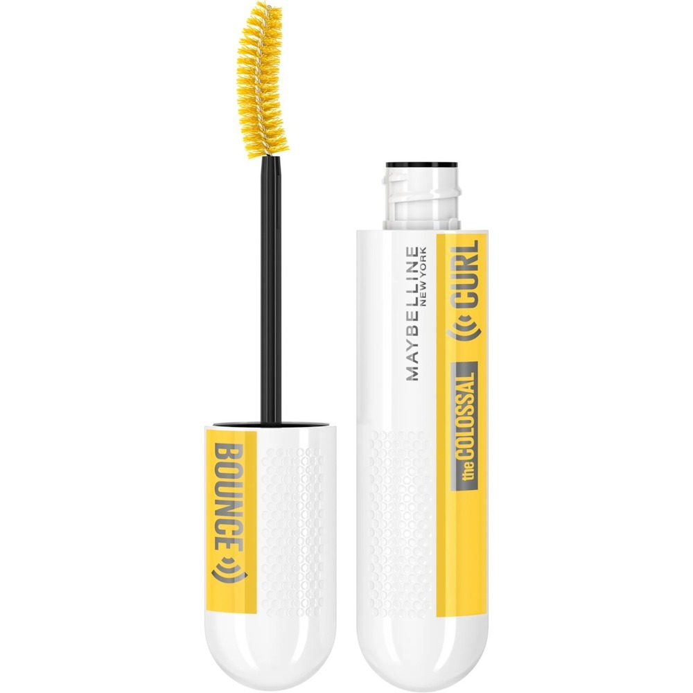 2-COUNT MAYBELLINE COLOSSAL CURL BOUNCE MASCARA 350 BLACKEST BLACK 0.33oz SEALED